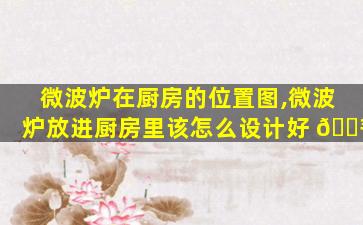 微波炉在厨房的位置图,微波炉放进厨房里该怎么设计好 🌾